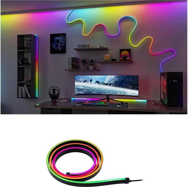 Productafbeelding Paulmann EntertainLED Slang Zwart Neon (RGB, 150 cm, Interieur)
