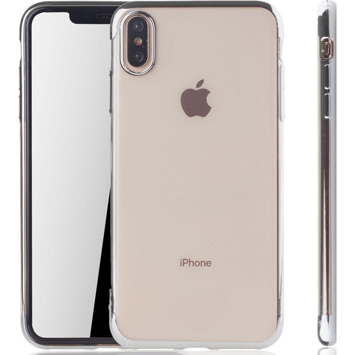 König Design Handy Hülle Schutz Case für Apple iPhone XS Max Durchsichtig Transparent Silber (Apple iPhone XS Max), Smar...