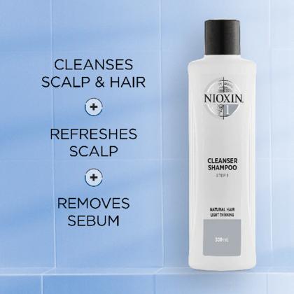 Image du produit Nioxin Nettoyant Système 1 (300 ml, Shampoing liquide)