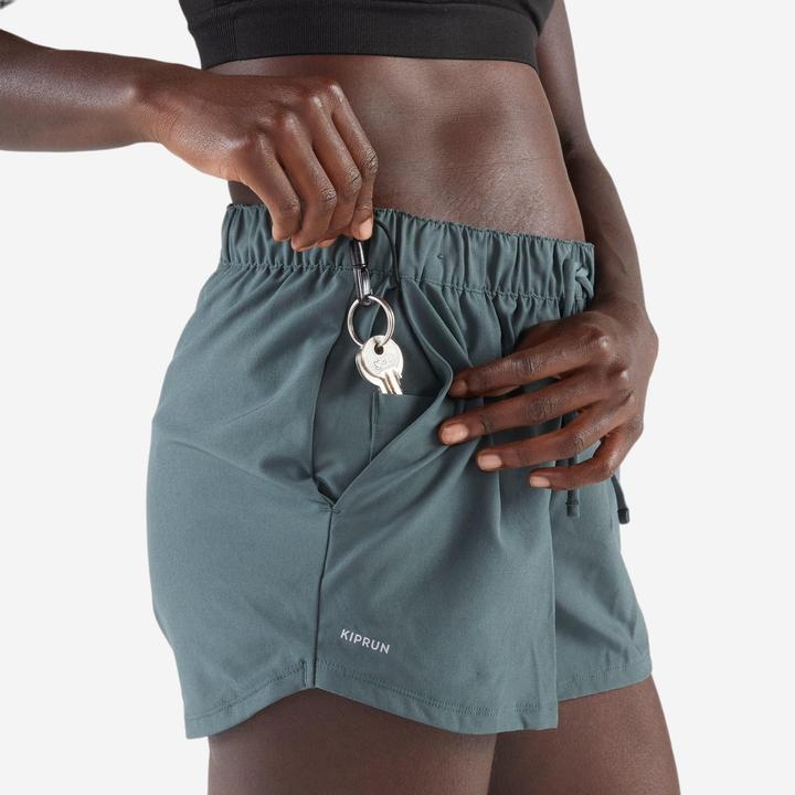 Immagine prodotto Kiprun Laufshorts Trailrunning Damen atmungsaktiv - Run 500 Dry dunkelgrün (L)
