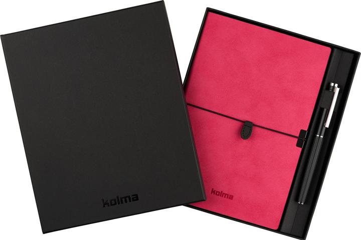 Actual product image Kolma Notizbuch Smooth 2 in 1 A5 blanko/gepunktet schwarz/pink (A5, Dotted, Plain, Soft cover)