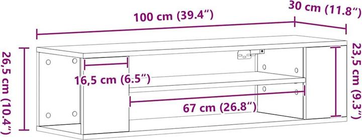 Produktbild vidaXL Lowboard-Stauraum (30 x 30 x 26.50 cm)