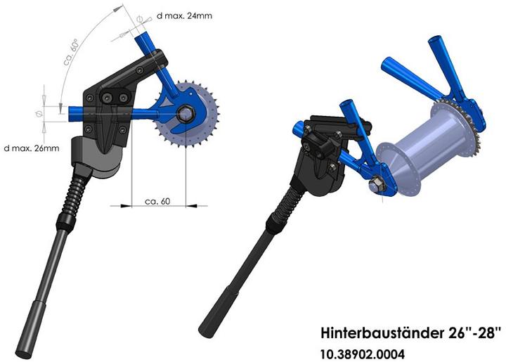 Produktbild Leggero Hebie Hinterbauständer 26" - 28"
