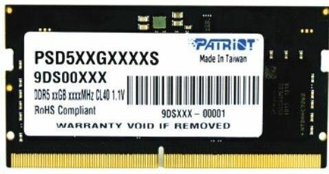 Produktbild Patriot Signature PSD58G480041S memory module GB DDR5 (1 x 8GB, 4800 MHz, DDR5-RAM, SO-DIMM)