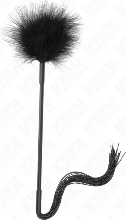 Actual product image Kink Silicone Whip With Feathers For Tickling 47 cm