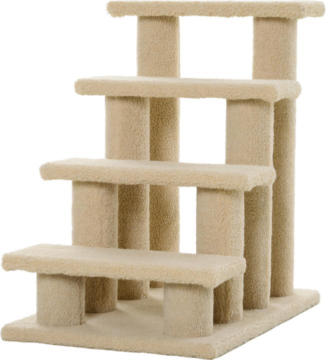 Immagine prodotto PawHut Scala per gatti con 4 gradini (60 cm, Bianco crema)