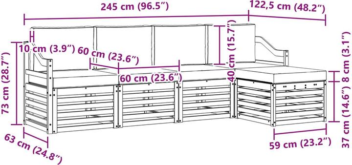 Produktbild vidaXL Outdoor-Sofagarnitur