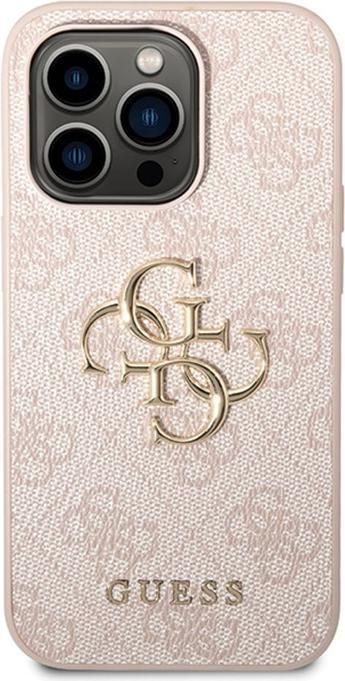 Actual product image Guess GUHCP15X4GMGPI iPhone 15 Pro Max 6.7" różowy/pink hardcase 4G Big Metal Logo (Apple iPhone 15 Pro Max)