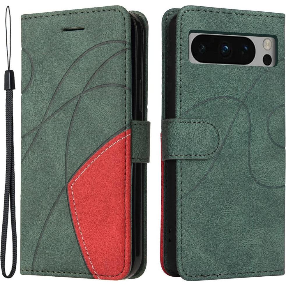 Cover-Discount Google Pixel 8 Pro - Dual-color Etui Hülle grün (Google Pixel 8 Pro), Smartphone Hülle, Grün