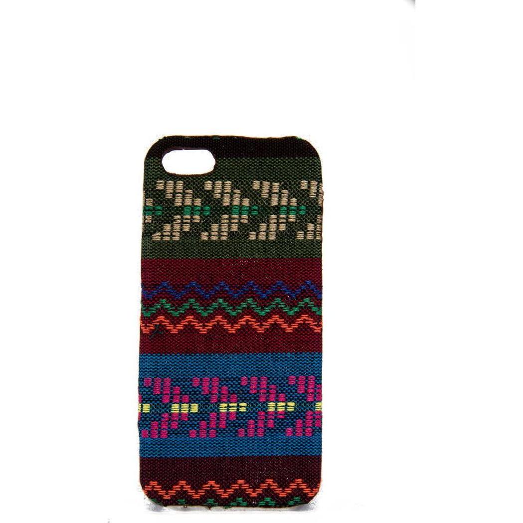 König Design Handyhülle aus Stoff Case für Apple iPhone 5 / 5s / SE Cover Etuis Bumper Braun (Apple iPhone 5), Smartphon...