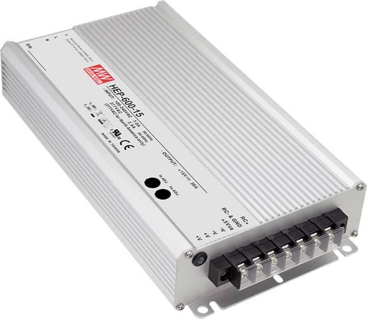 MeanWell MEAN WELL HEP-600-24, 600 W, 90 - 305 V, Aktiv, ITE EN/UL/IEC 60950, Metallisch (600 W)