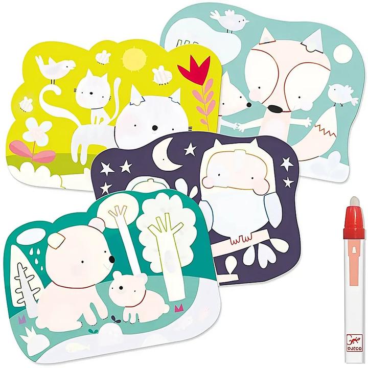 Actual product image Djeco Magic colouring pictures forest