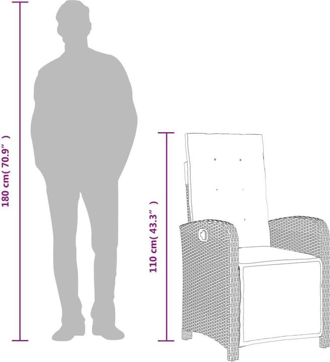 Actual product image vidaXL Garden furniture dining set garden set seating group 5 pcs. beige poly rattan (160 cm)