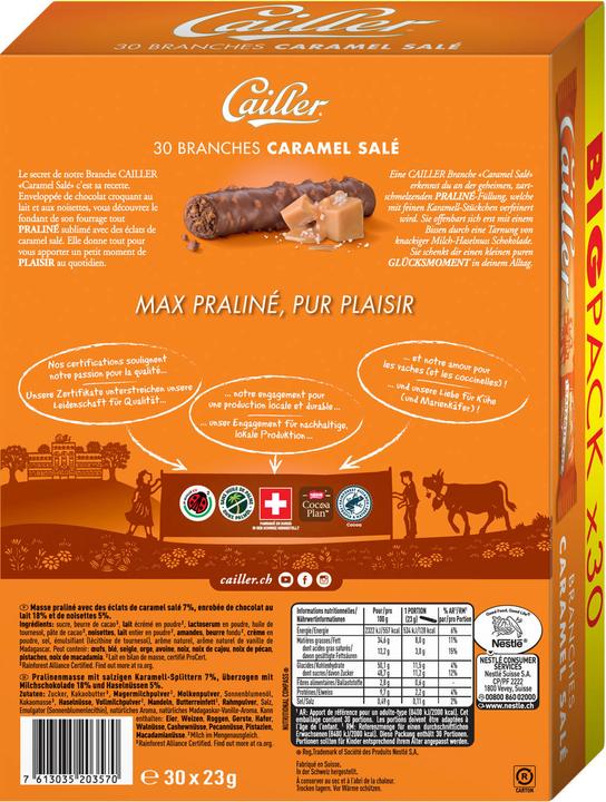 Image du produit Cailler Branches Chocolat Caramel S (690 g)