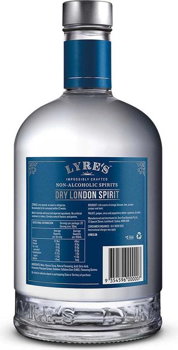 Immagine prodotto Lyre's Spirito secco di Londra (1 x 70 cl)