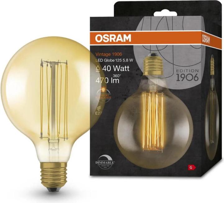 Produktbild Osram Vintage 1906 (E27, 5.80 W, 470 lm, 1 x, G)