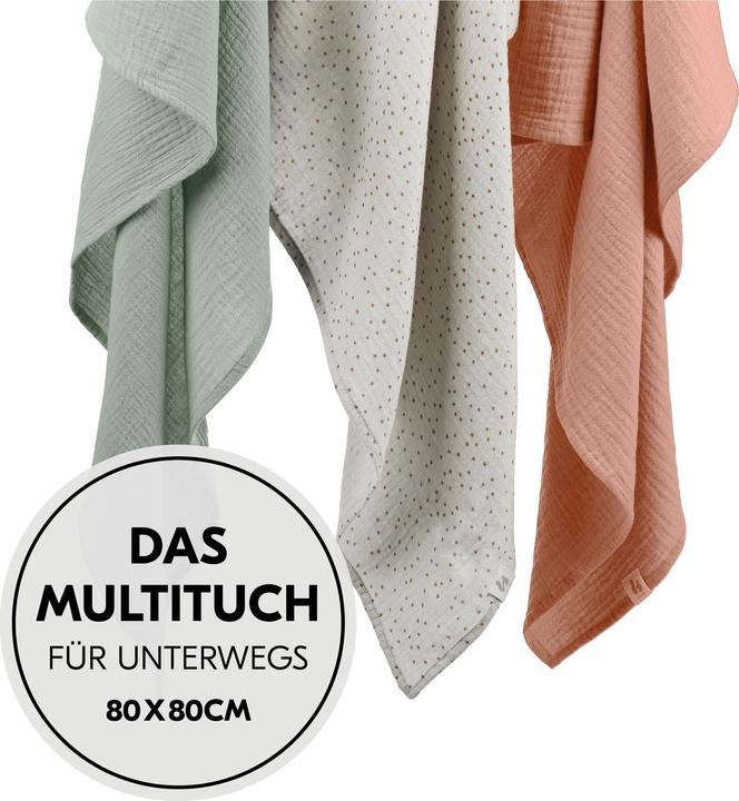 Image du produit Hauck Cuddle N Clean 3Set Sage/Beige Dots/ Cork (80 cm, 80 cm)
