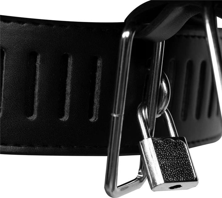 Immagine prodotto Ouch! PU Leather Female Chastity Belt with Leg Restraint - Black