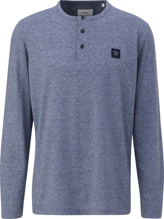 Produktbild s.Oliver T-Shirt Meliertes Longsleeve mit Henleyausschnitt (L)