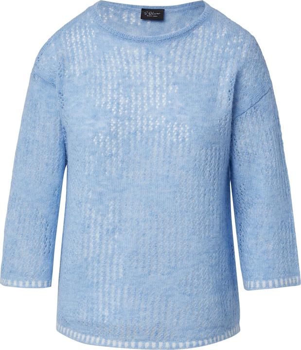 Produktbild s.Oliver Strickpullover Semitransparenter Pullover aus Alpakamix (32)