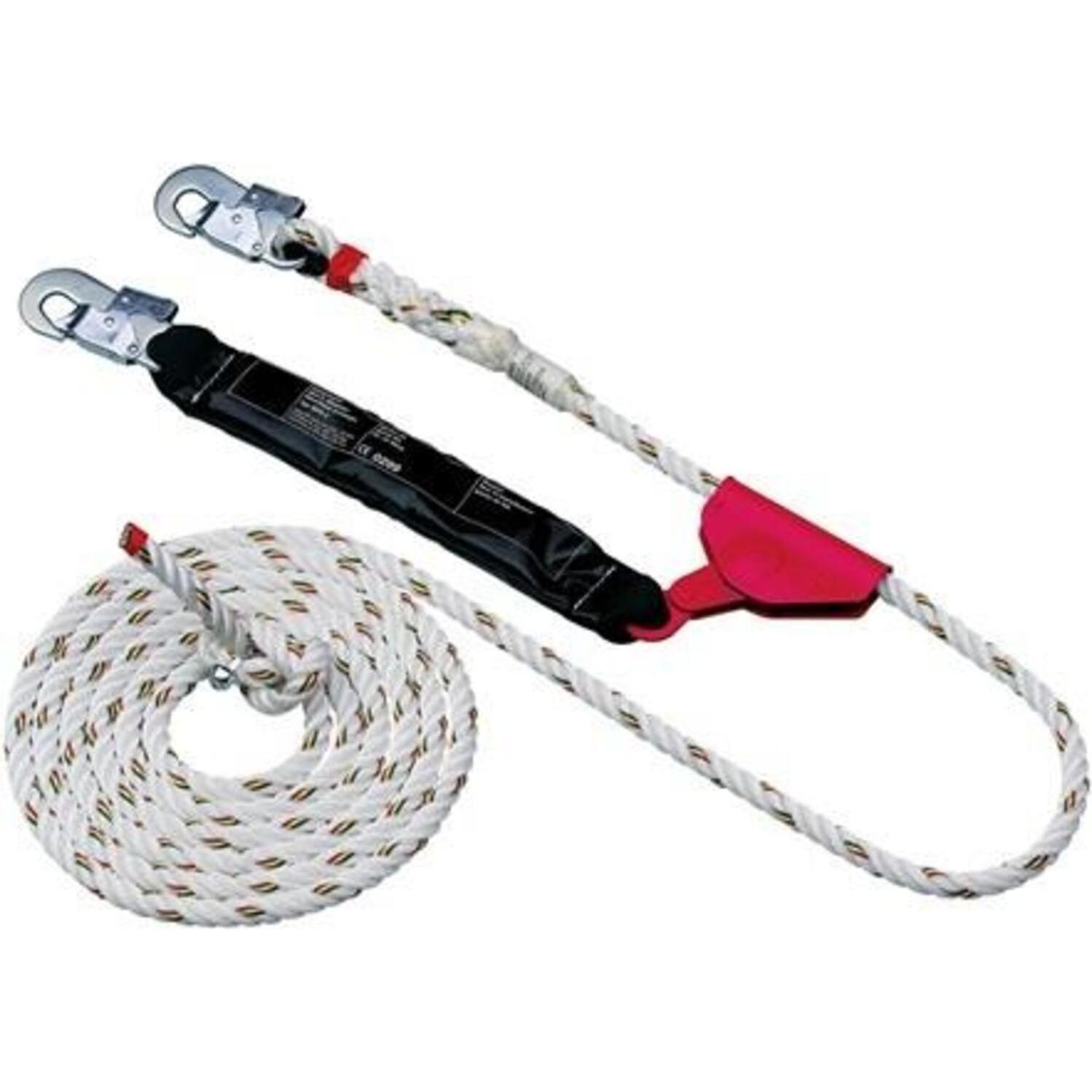 MAS, Protezione anticaduta, Dispositivo anticaduta di tipo guidato S 16 EN353-2 L.5m corda-D.16mm (Dispositivo anticaduta, 136 kg)