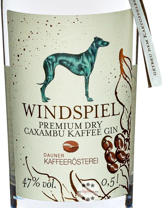 Produktbild Windspiel Premium Dry Caxambu Kaffee Gin 0,5 Liter 47 % Vol.