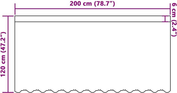 Produktbild vidaXL Spitzenvorhang (200 x 120 cm)