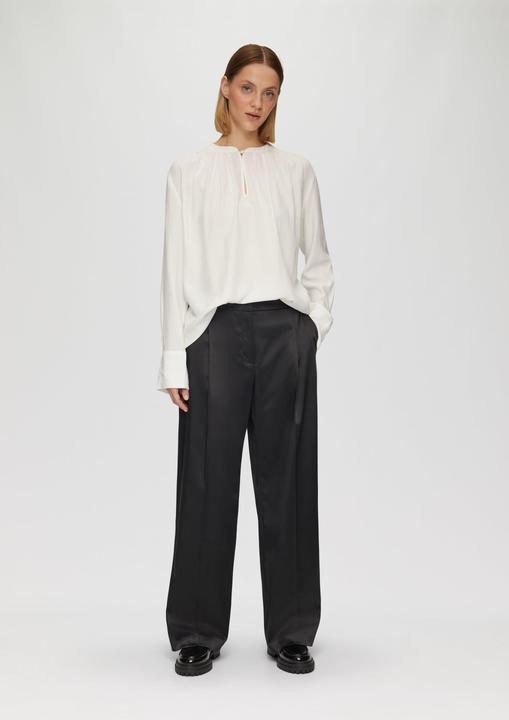 Image du produit S.Oliver Hose Wide-Leg-Hose aus Satin mit extra weitem Saum (42)