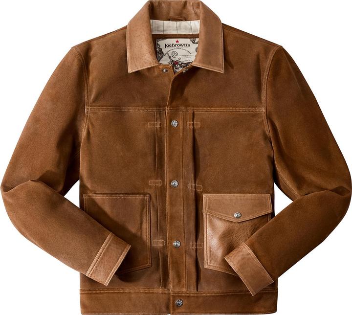 Produktbild Joe Browns Check Lined Stylish Two-Tone Leather Jacket (M)