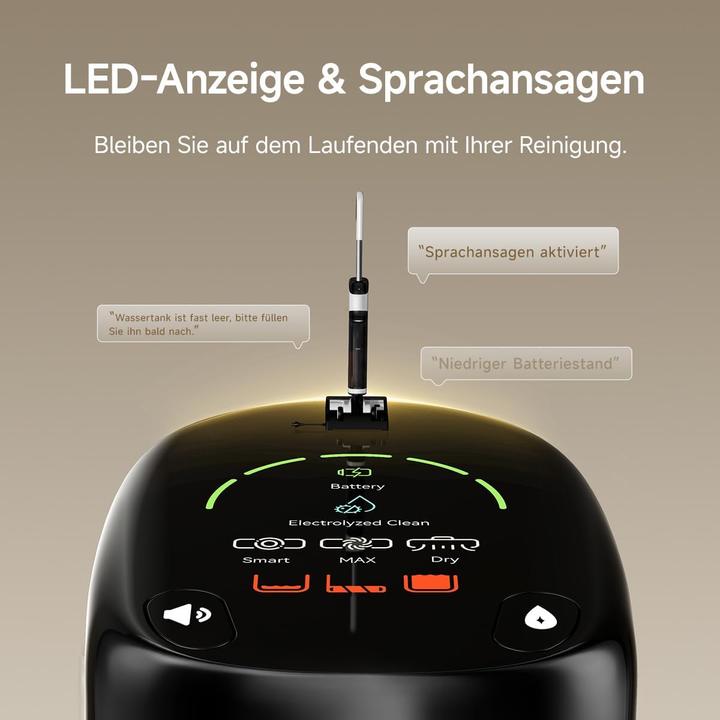 Uwant D500 Nass Trockensauger,Abwassertanks-Desodorierung,180° Flat, 17000Pa,Verwicklungsfreies,IPX6 (Vacuuming + mopping)