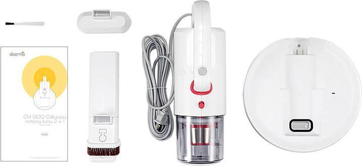 Actual product image Deerma CM1300 handheld vacuum Red, White Bagless