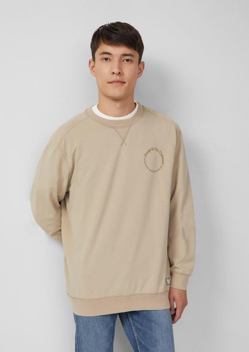 Produktbild s.Oliver Sweatshirt Leichtes Sweatshirt mit Rücken-Print und Rippbündchen (S)