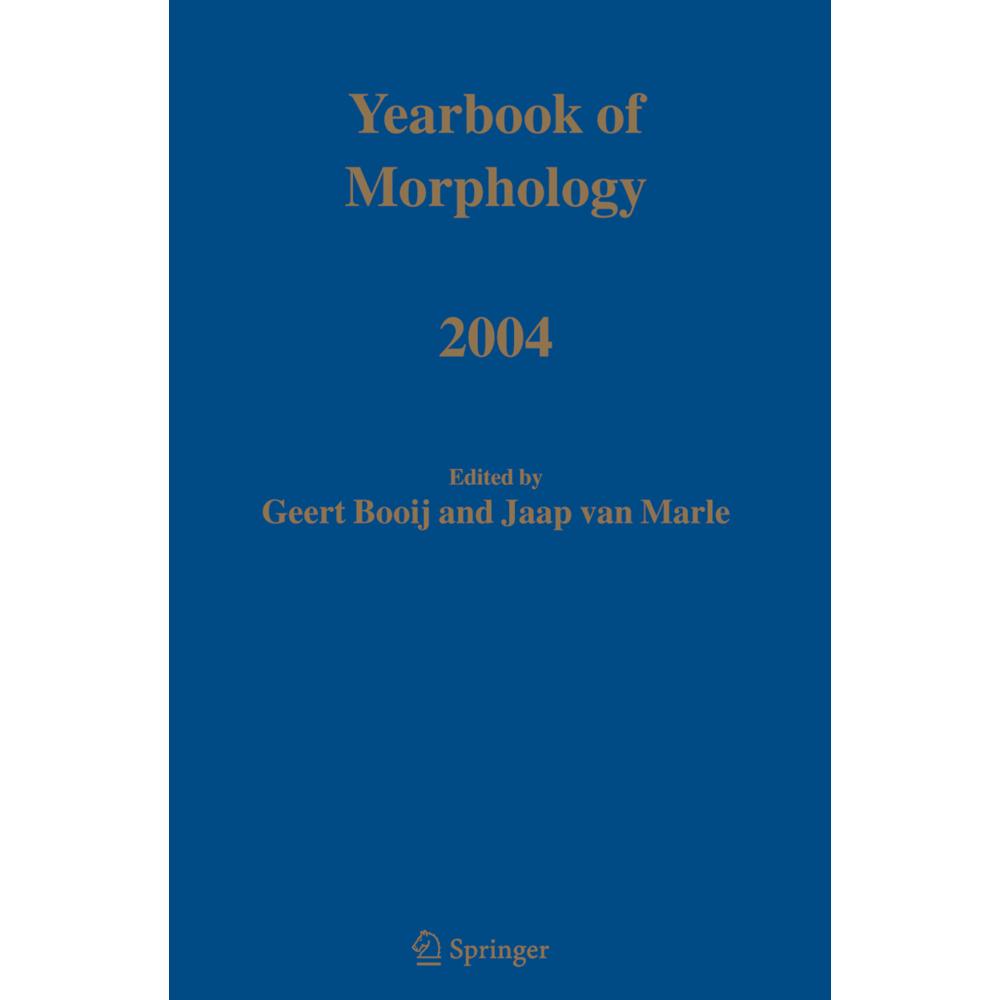 Thumbnail - Yearbook of Morphology 2004, Fachbücher von Jaap van Marle, Geert E. Booij