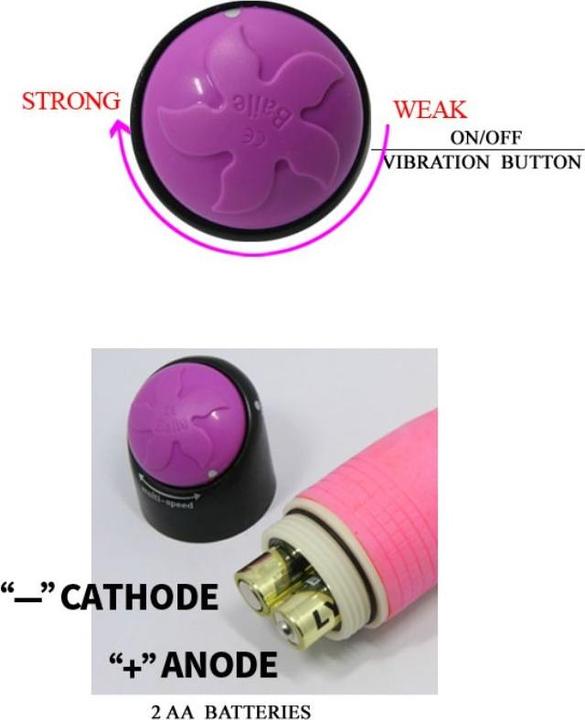 Productafbeelding Baile Kleurrijke Seks Realistische Vibrator Roze 23 cm
