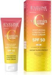 Actual product image Eveline Vitamin C 3xAction Nawilżająco - Ochronny Krem do twarzy SPF50 na dzień 30ml (SPF 50, 30 ml)