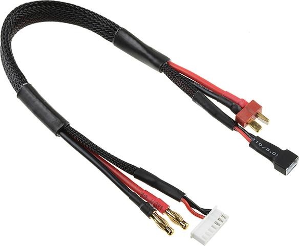 Actual product image Team Corally Charging/balancer cable T-Plug 2S charger 6S XH male 2S XH female 14 AWG ULTRA V+ silicone cable