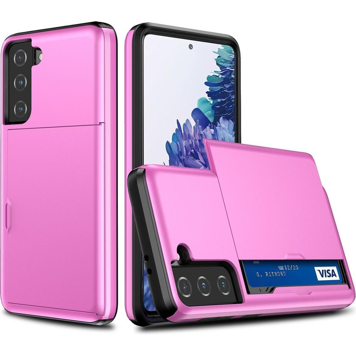 König Design Hülle Handy Schutz für Samsung Galaxy S21 Plus Case Cover Tasche Etuis Rosa Neu (Samsung Galaxy S21+), Smar...