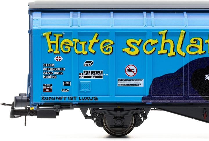 Lemke SBB 2-achsiger Schiebewandwagen Hbbillns Heute schlaf ich aus Ep.VI (Piste H0)