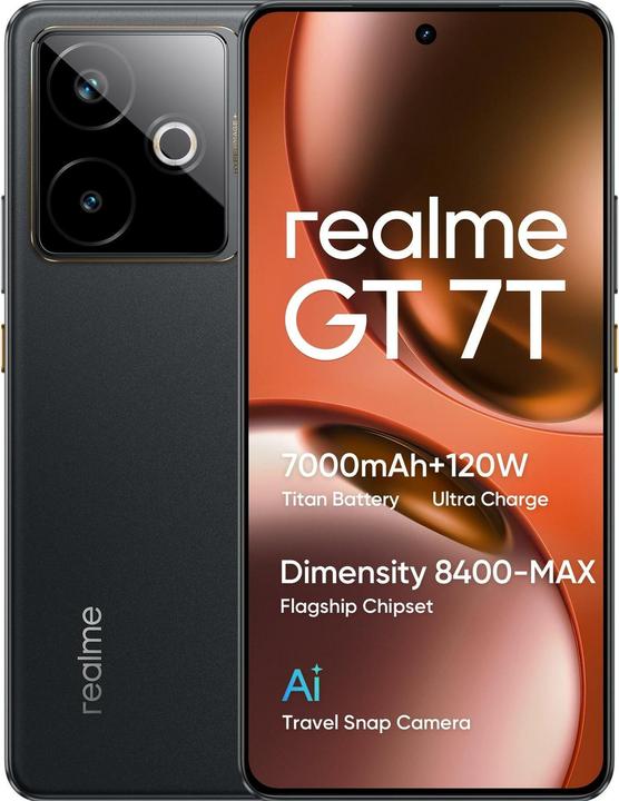 Actual product image realme GT 7T (512 GB, IceSense Black, 6.80", Dual SIM, 5G)