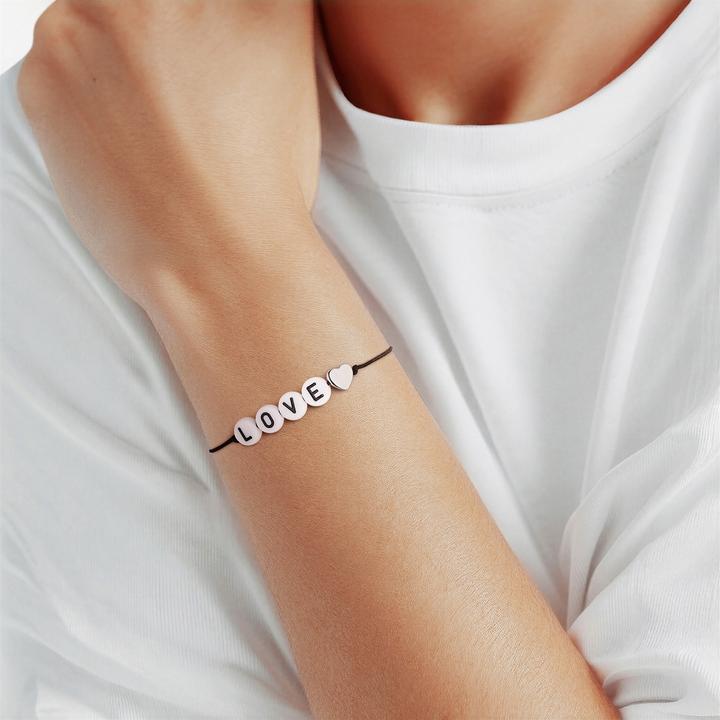 Immagine prodotto Glanzstücke München Armband Sterling Silber Textil (schwarz) - 38394 (Argento, Tessuto)
