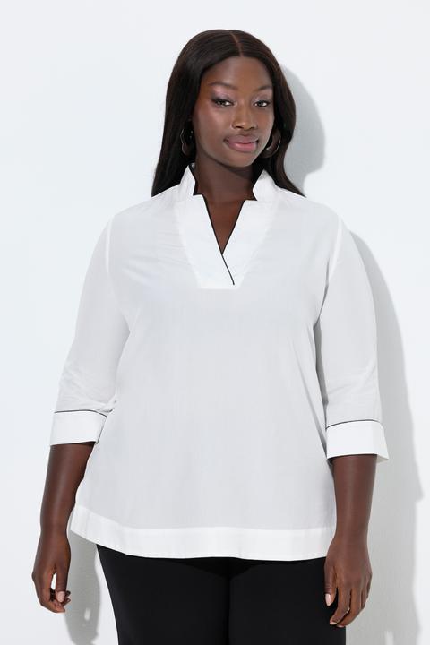 Actual product image Ulla Popken Collared Lyocell Blouse (54)