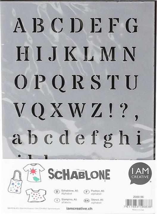 I Am Creative Schablone