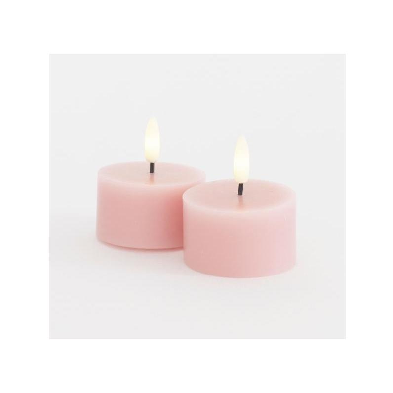 Sirius, Candela a LED, Lampa stołowa Sille Świeczki tealight 2 szt. zestaw Ø6xH3,4cm Rosa Chiaro (2x)