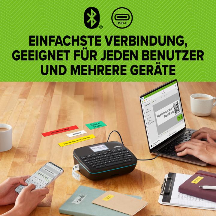 Produktbild Dymo LabelManager 640CB 6/9/12/19/24mm D1-Bänder Qwertz
