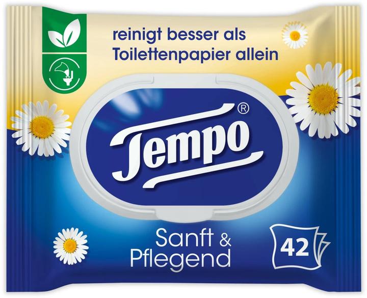 Produktbild Tempo Feuchttücher sanft&pflegend Kamille (42 Stk.)