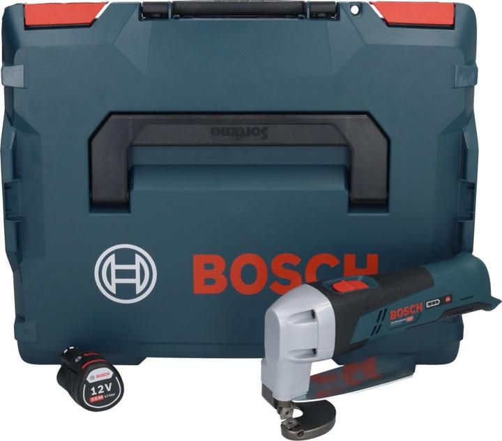 Image du produit Bosch Professional Bosch GSC 12V-13 Professional Cisaille à tôle sans fil 12 V + 1x batterie 2,0 Ah + L-Boxx - sans