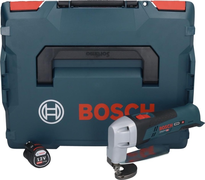 Actual product image Bosch Professional Bosch GSC 12V-13 Professional battery sheet metal shears 12 V + 1x battery 2.0 Ah + L-Boxx -