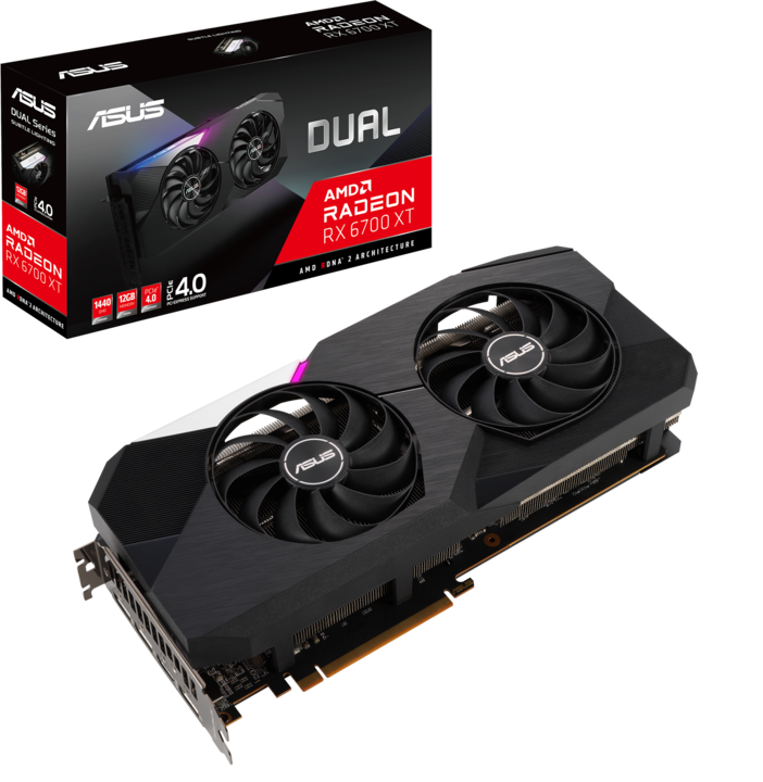 Productafbeelding ASUS Dual Radeon RX 6700 XT OC Edition (12 GB)