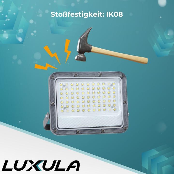 Produktbild Luxula LED-Fluter, EEK: E, 50W, 6500lm, 4000K, IP65, grau (6500 lm, IP65)