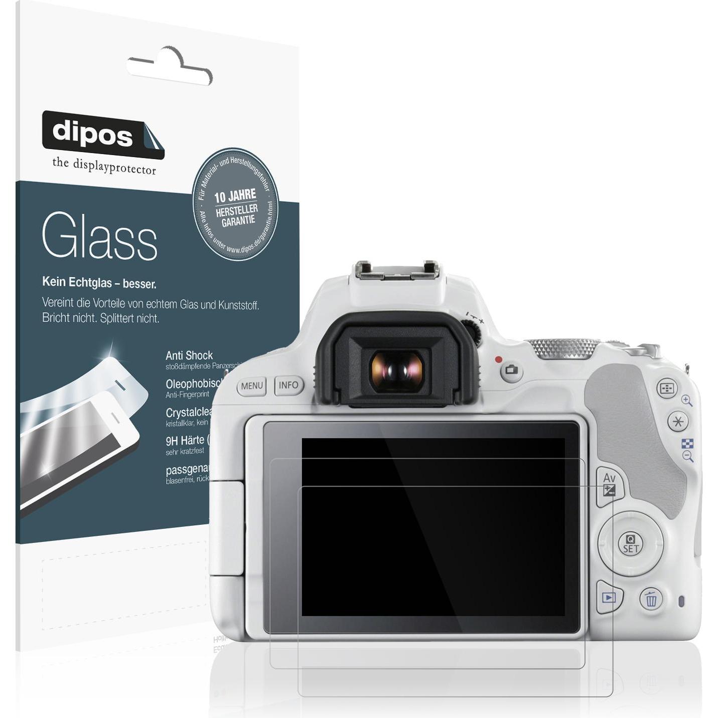 Dipos Displayschutz Anti-Shock (Displayschutz, Canon 200D), Kameraschutz, Transparent